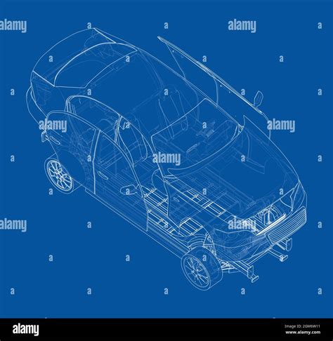 Assembling Electric Car Vector Stock Vector Image Art Alamy