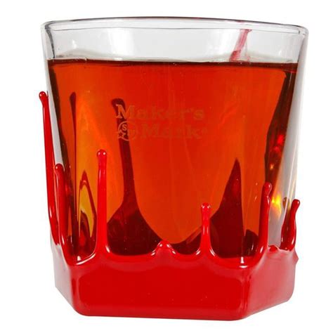 Makers Mark 8227 Makers Mark 9 Oz Red Wax Rocks Glass