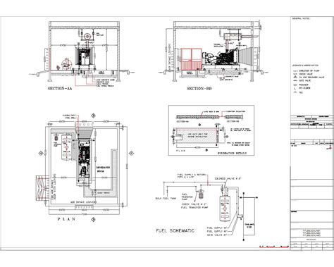 Standard Fire Pump Generator Mechanical Cad Files Dwg Files Plans