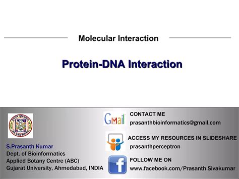 Protein Dna Interaction Ppt