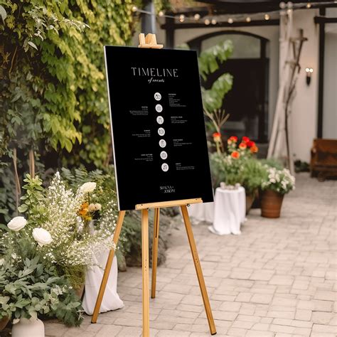 Modern Wedding Timeline Sign Template Wedding Order Of Events