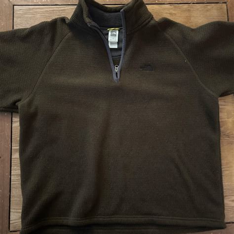 Dark Brown North Face Quarter Zip Some Piling Can Depop