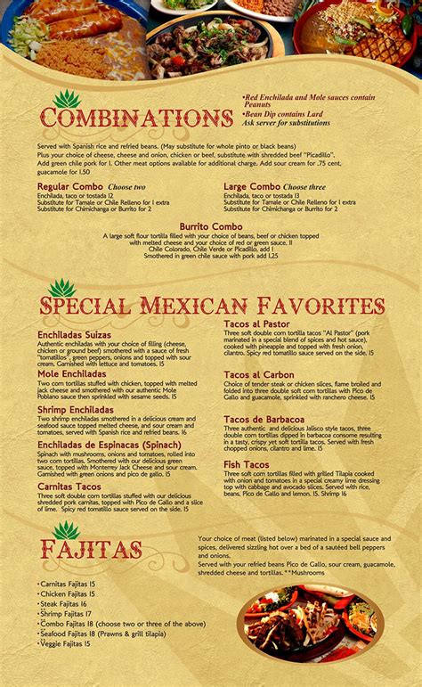 Casa Grande Mexican Restaurant•menu