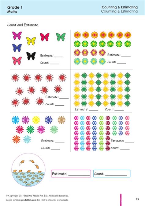 Estimate Then Count Worksheets