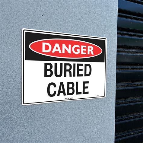 Danger Buried Cable Alert Sign Next Day Safety