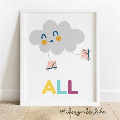 Lets Play All Day Wall Art Set Of Three Playroom Etsy