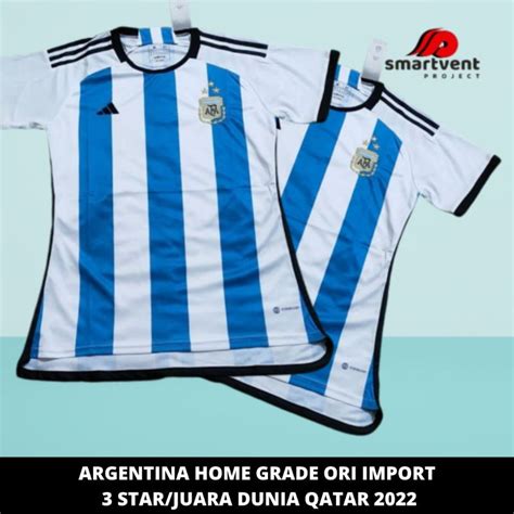 Jual Jersey Argentina Home Grade Ori Import Juara Piala Dunia World Cup