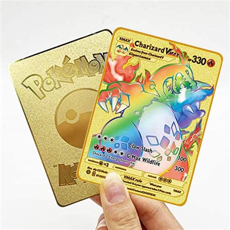 YAIY 5 Pack Charizard Pokemon Cards Metal Card Super Game Collection