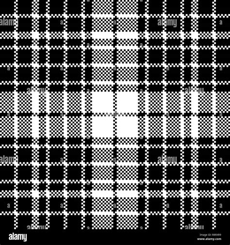 Check Black White Plaid Seamless Pattern Vector Illustration Stock Vector Image And Art Alamy