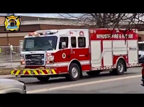 Responding Windsor Fire Engine Lights Sirens Youtube