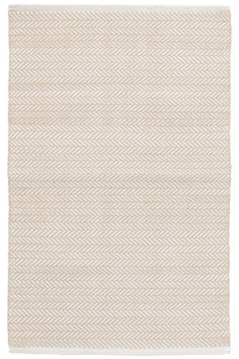 Herringbone Linen White Handwoven Indoor Outdoor Rug Dash Albert By