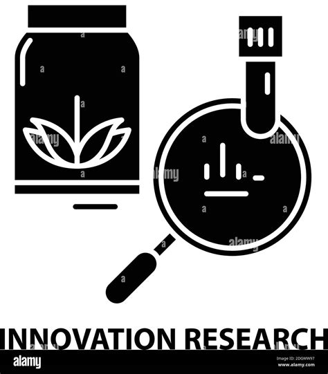 Innovation Research Icon Black Vector Sign With Editable Strokes