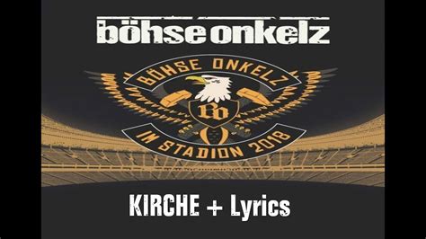 BÖHSE ONKELZ Kirche Lyrics Live in Gelsenkirchen Schalke Veltins