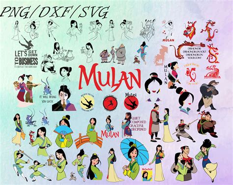 Mulan Svg Bundles Disney Pricess Svg Png Dxf Pdf Inspire