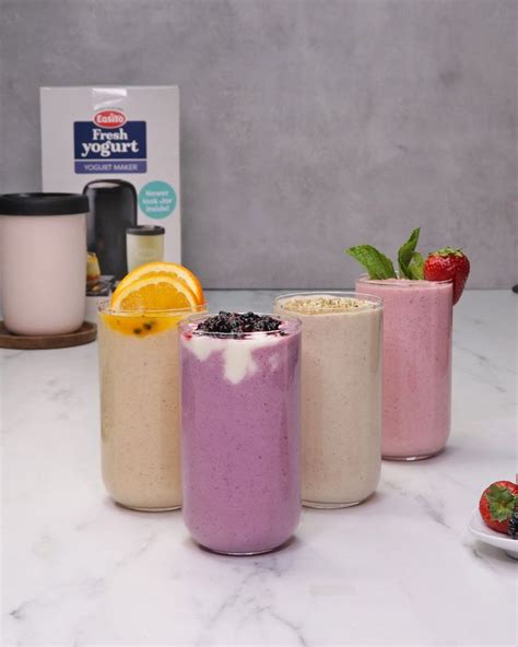 Yogurt Smoothies 4-Ways | Yogurt smoothies, Smoothies, Yummy drinks