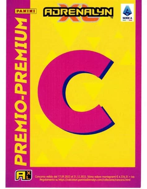 PANINI ADRENALYN XL Calciatori 2022 2023 Card Premio Premium C 0 88