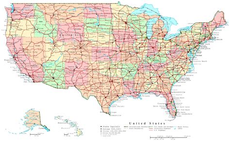 Map Of United States With Major Cities Labeled Significant Us In The