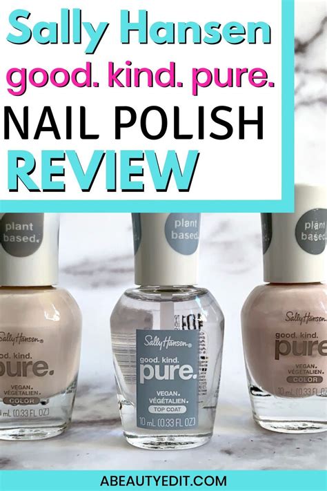 Sally Hansen Good Kind Pure Vegan Nail Polish Collection Review A