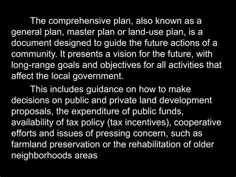 Comprehensive Land Use Planning Ppt Free Download