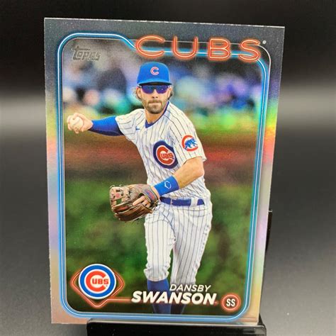 2024 Topps Series 1 164 Dansby Swanson Rainbow Foil Chicago Cubs EBay