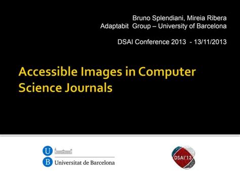 Accessible Images In Computer Science Journals Ppt