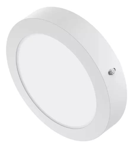 Panel Plafon Aplicar Redondo Led 12w Blanco Macroled Pr12