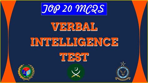 Verbal Intelligence Test Most Repeated Mcqs Part Verbal Intelligence