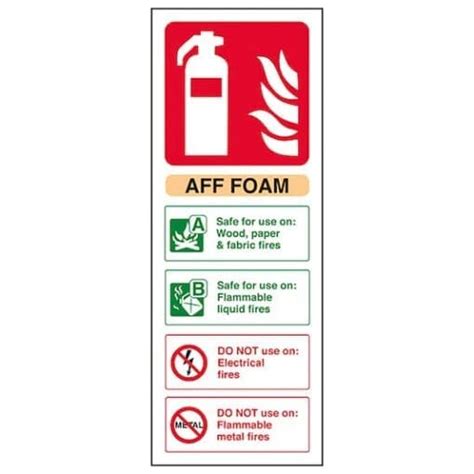 Aff Foam Fire Extinguisher Sign Ref Fe1 Safety Sign Warehouse