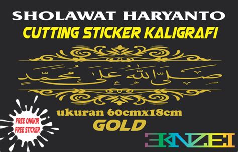 Promo Cutting Sticker Mobil Sholawat Kaligrafi Model Haryanto Warna