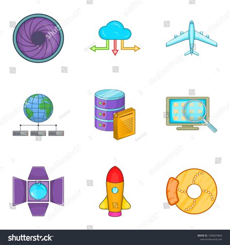 Inventory Icons Set Cartoon Set Of 9 Inventory Royalty Free Stock