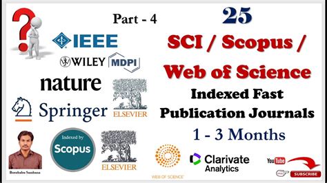 25 SCI Web Of Science Scopus Indexed Fast Publication Journals 1