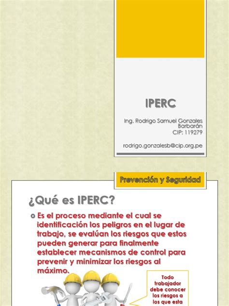 Iper Identificación De Peligros Evaluación De Riesgos Y