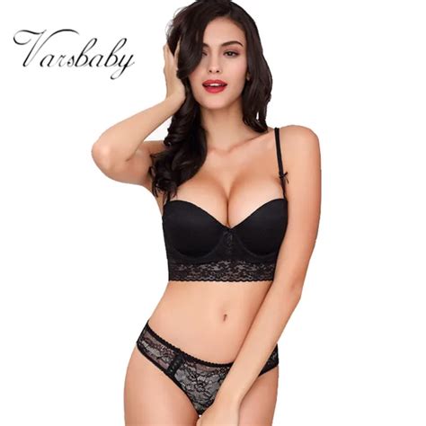 Varsbaby New Arrival Women S Elegant Lace Half Cup Push Up Sexy Bra Set