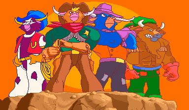 Screenshot of Wild West C.O.W. Boys of Moo Mesa (Arcade, 1992) - MobyGames