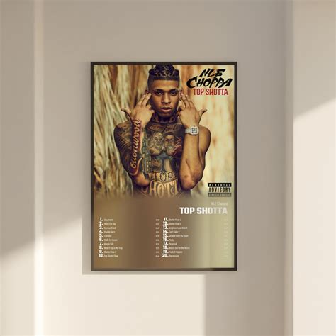 Nle Choppa Top Shotta Album Cover Poster Wall Art NLE Choppa Top