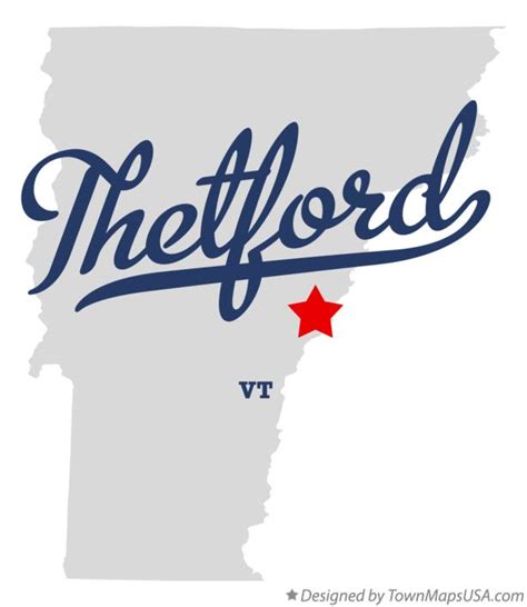 Map of Thetford, VT, Vermont