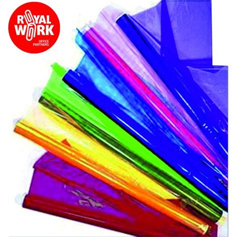 Papel Celofane X Cm Rolo Folhas Cor Azul Royalwork