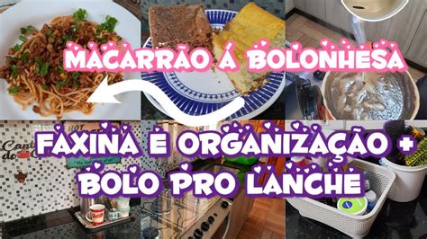 Rotina De Dona De Casa Macarr O Bolonhesa Bolo Pro Lanche Limpei