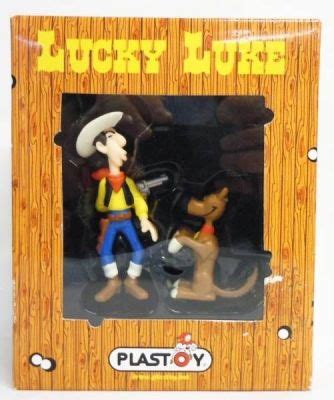 Lucky Luke Plastoy Pvc Figure Lucky Luke And Rantanplan Mint In Box