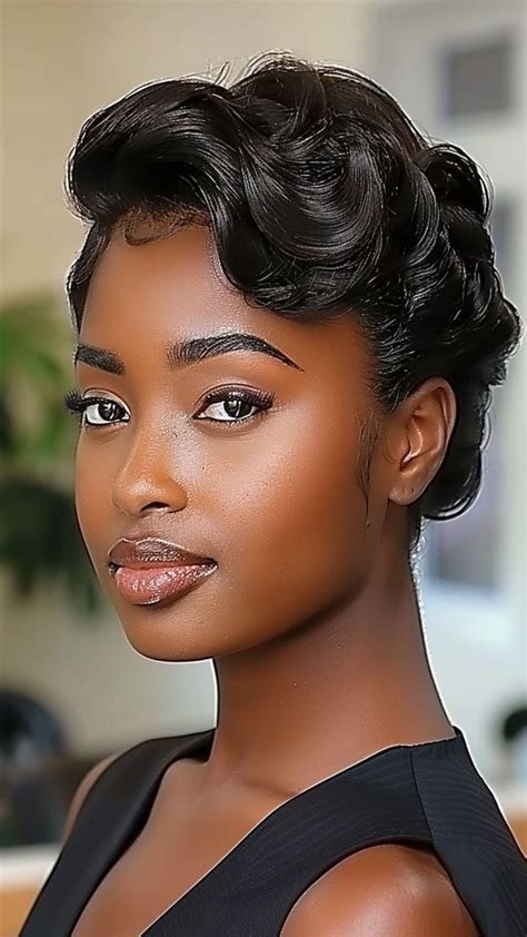 25 Short Hairstyles For Black Women That Radiate Confidence In 2024 In 2024 Vintage Short Hair