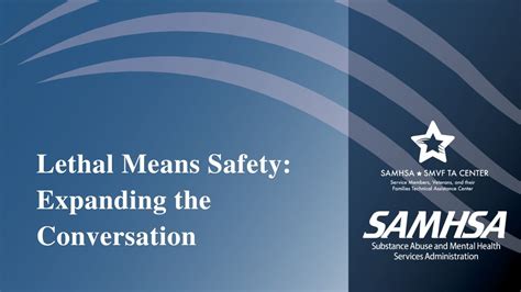 Smvf Lethal Means Safety Expanding The Conversation Youtube