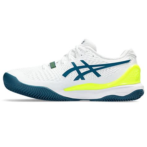 Asics Gel Resolution Clay Erkek Beyaz Ye Il Tenis Ayakkab S A