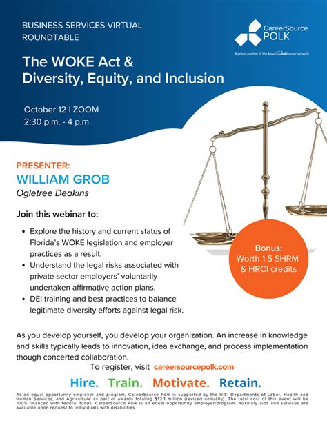 Virtual Roundtable Registration The Woke Act And Diversity Equity And Inclusion Careersource Polk