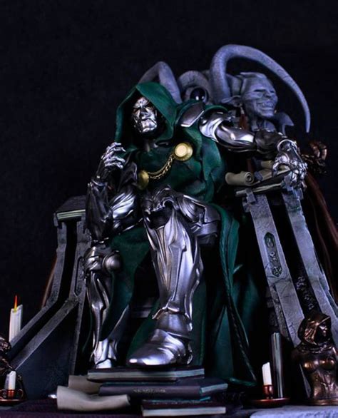 Artstation Doctor Doom On Throne 14 Statue Caleb Nefzen