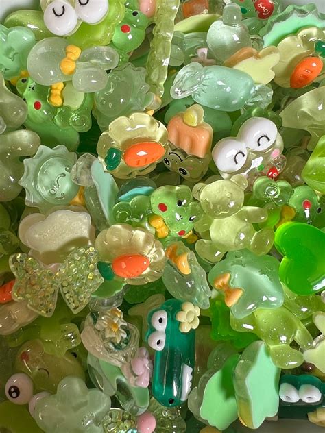 Mixed Cute Resin Charm Random Cartoon Slime Charm Flatback Resin