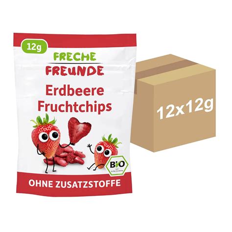 Freche Freunde Bio Fruchtchips Erdbeere Gefriergetrocknet Obst