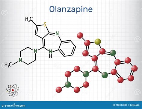 Olanzapine Molecule Molecular Structures Atypical Antipsychotics D