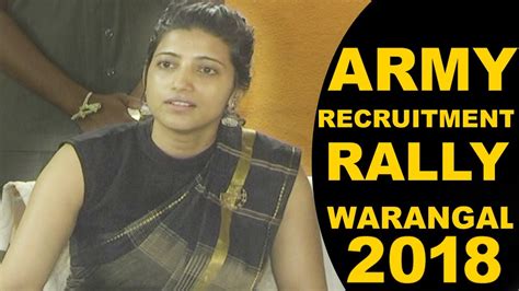 Army Recruitment Rally Warangal 2018 Latest Updates Warangal Tv