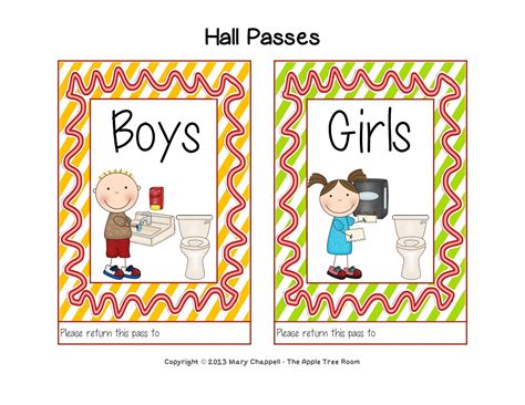 The Apple Tree Room Hall Pass Set