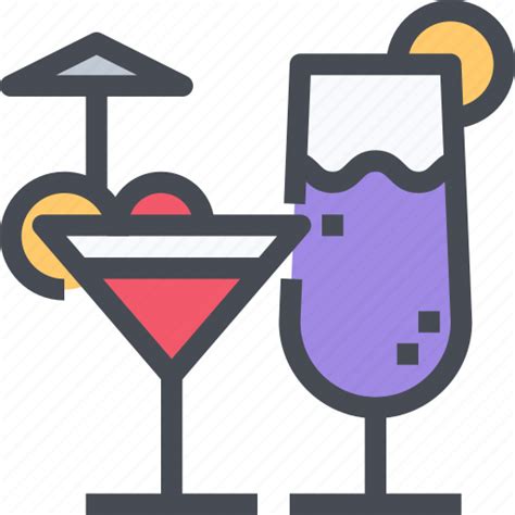 Beverage Cocktail Drink Glass Party Icon